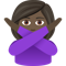 Woman Gesturing No- Dark Skin Tone emoji on Emojione
